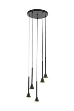 Cortaderas Dimmable Metal Chandelier - Black