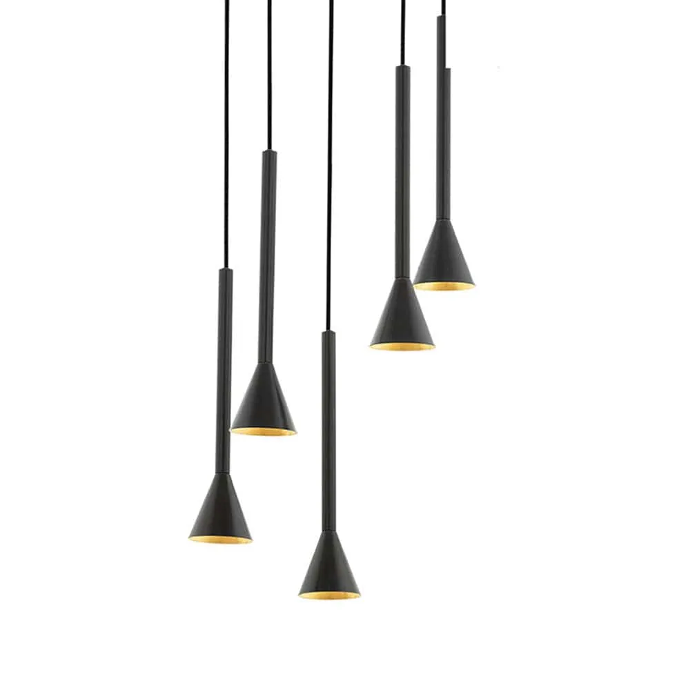 Cortaderas Dimmable Metal Chandelier - Black