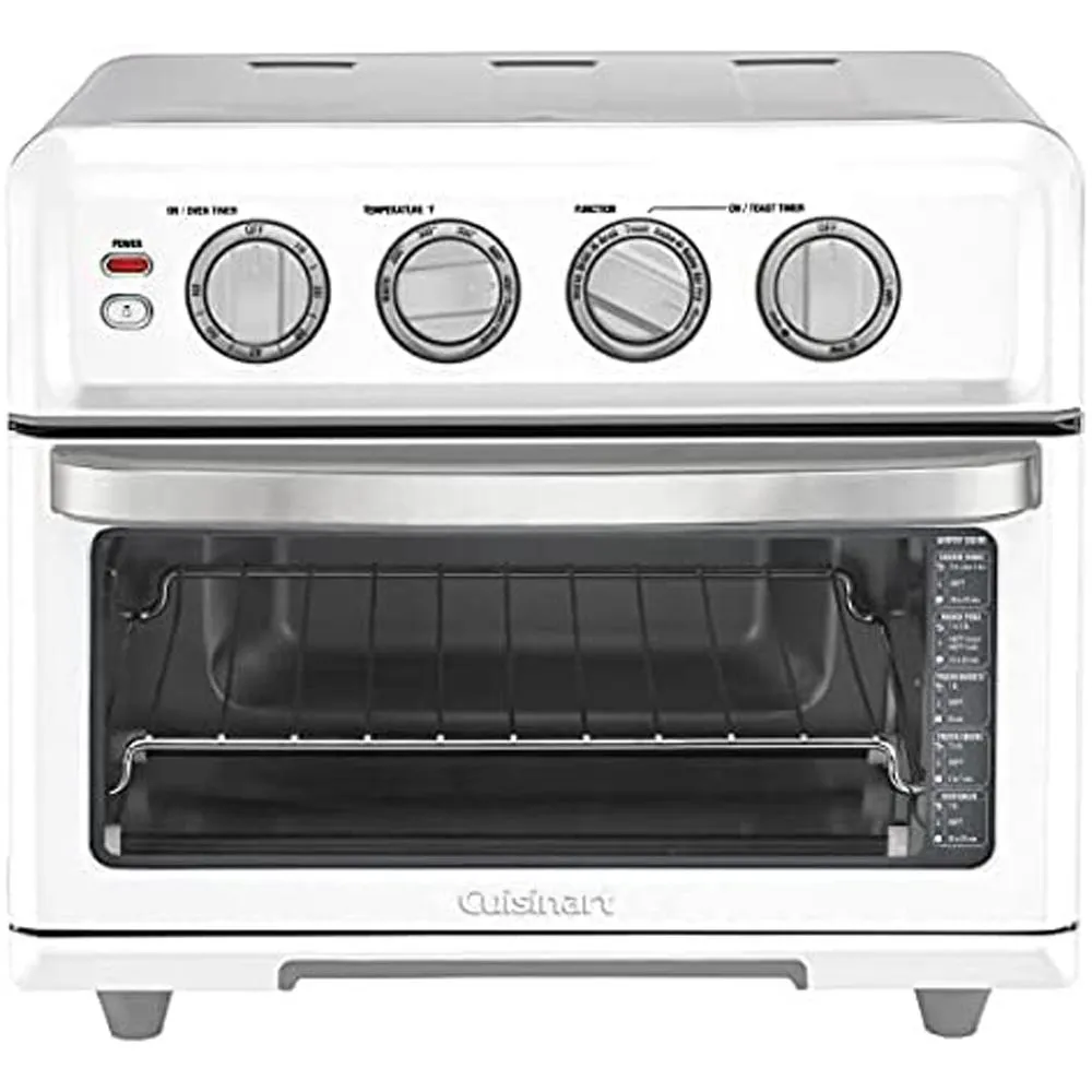 Cuisinart TOA-70W AirFryer Toaster Oven with Grill - White w/ 5pc Knife Set   Oven Mitts