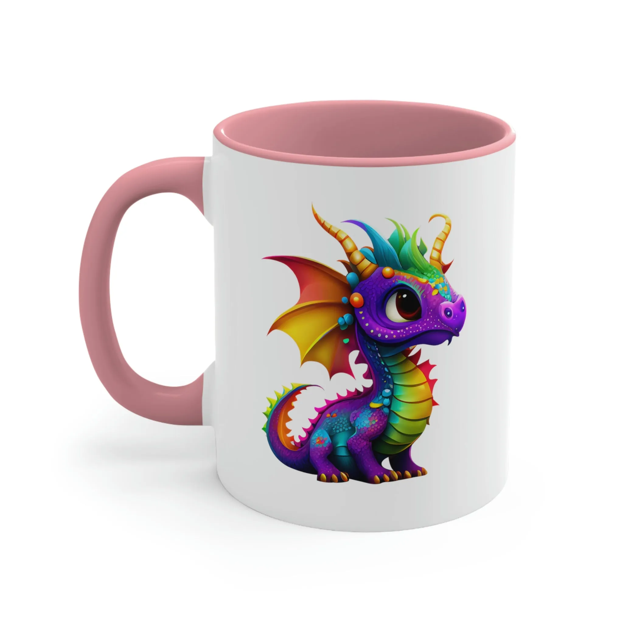 Cute Rainbow Dragon 1 - Accent Coffee Mug, 11oz