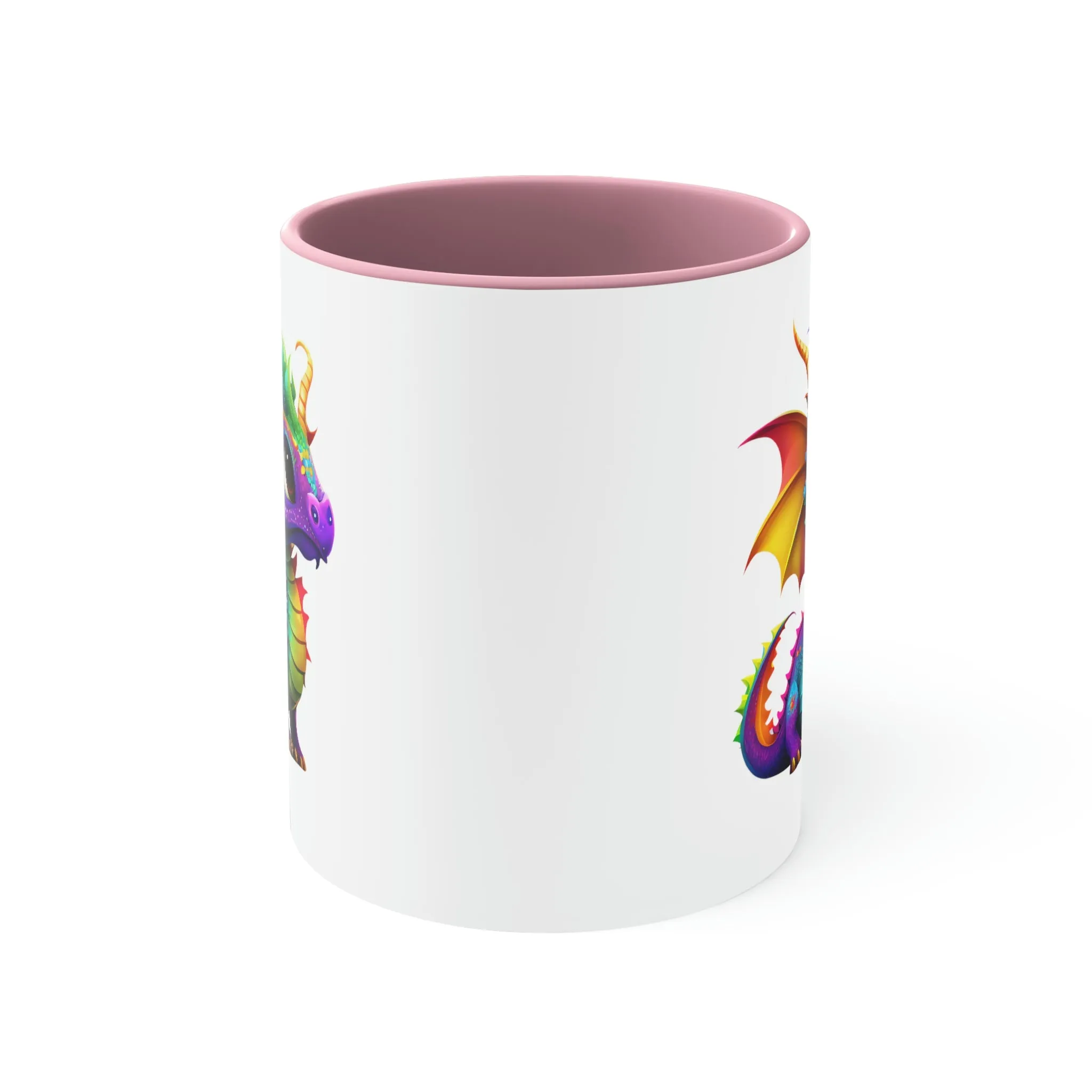 Cute Rainbow Dragon 1 - Accent Coffee Mug, 11oz