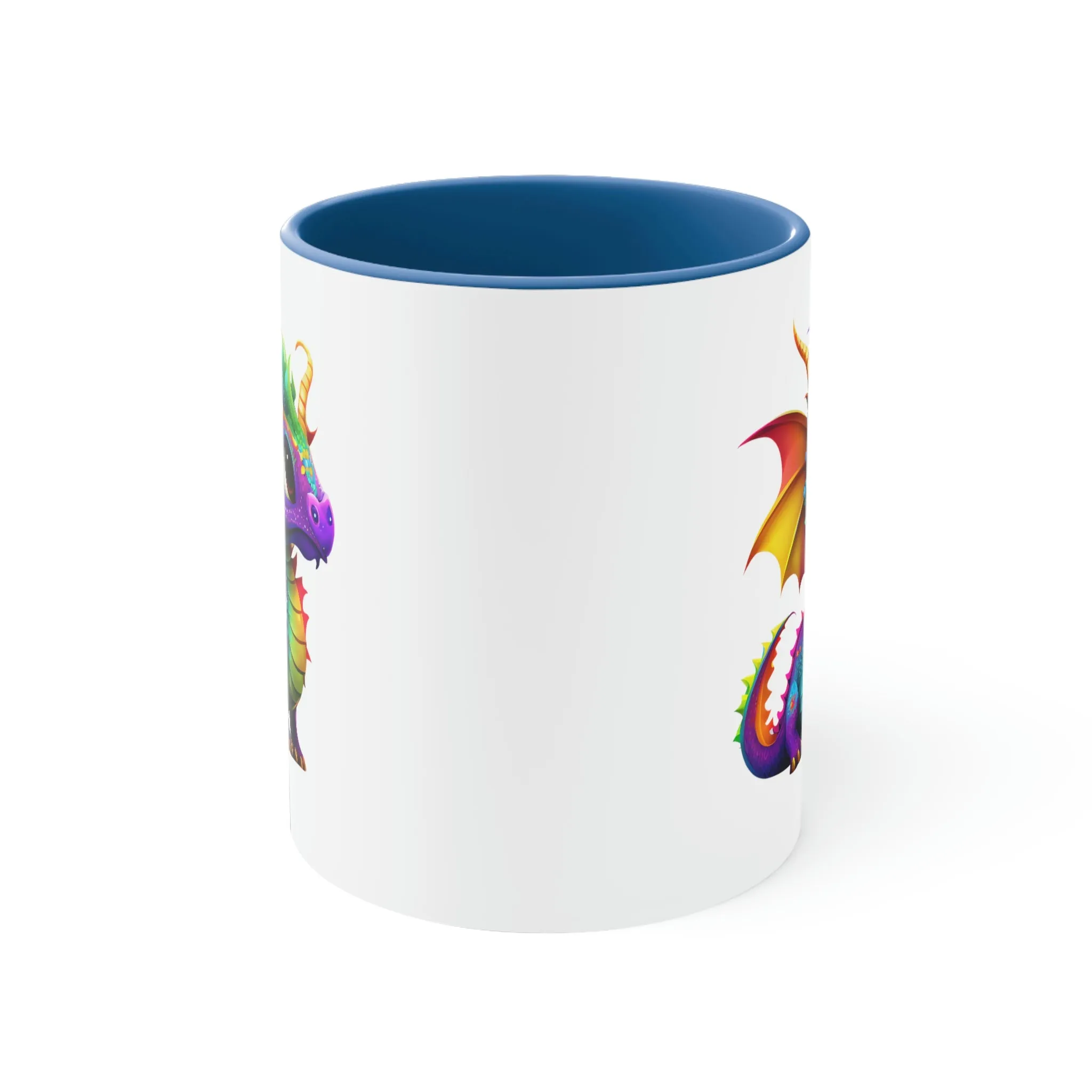 Cute Rainbow Dragon 1 - Accent Coffee Mug, 11oz