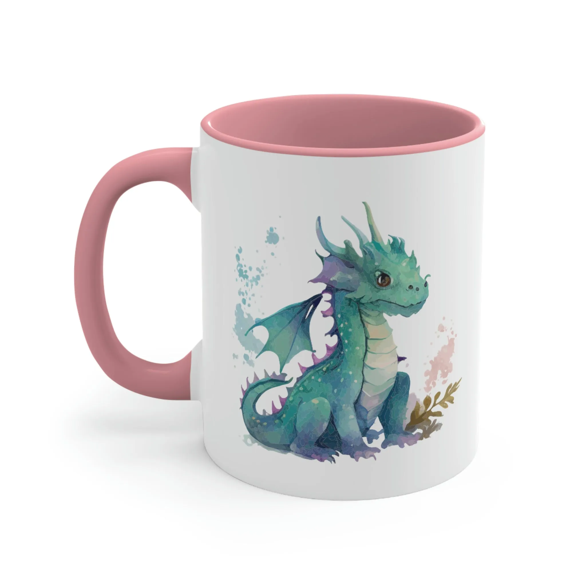 Cute Watercolor Dragon 08 - Accent Coffee Mug, 11oz