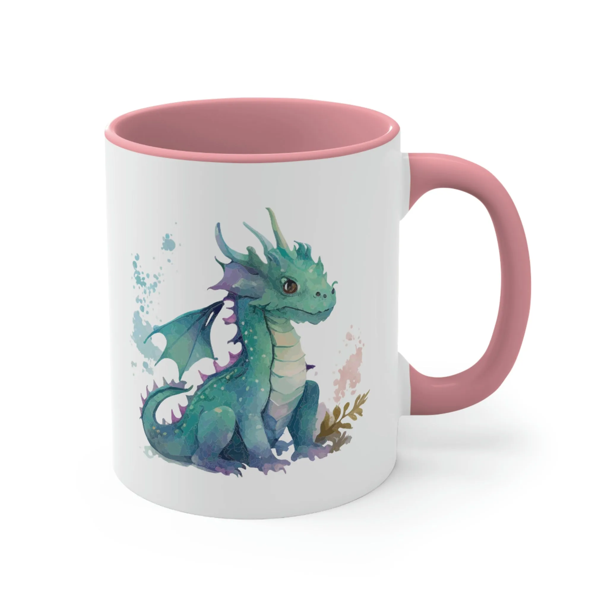 Cute Watercolor Dragon 08 - Accent Coffee Mug, 11oz