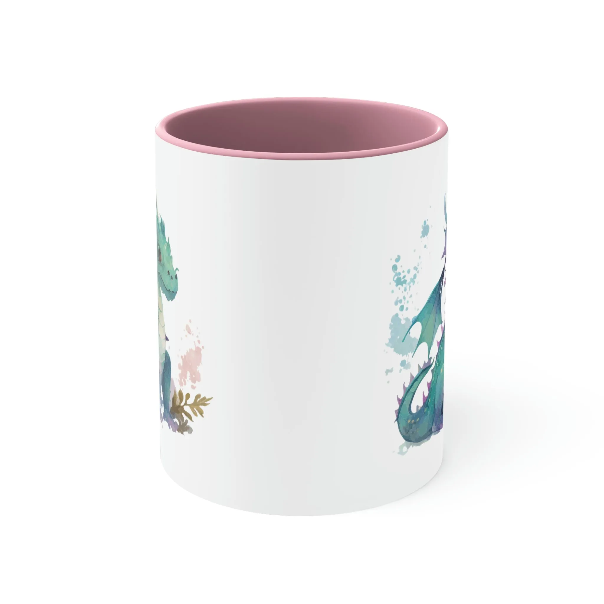 Cute Watercolor Dragon 08 - Accent Coffee Mug, 11oz