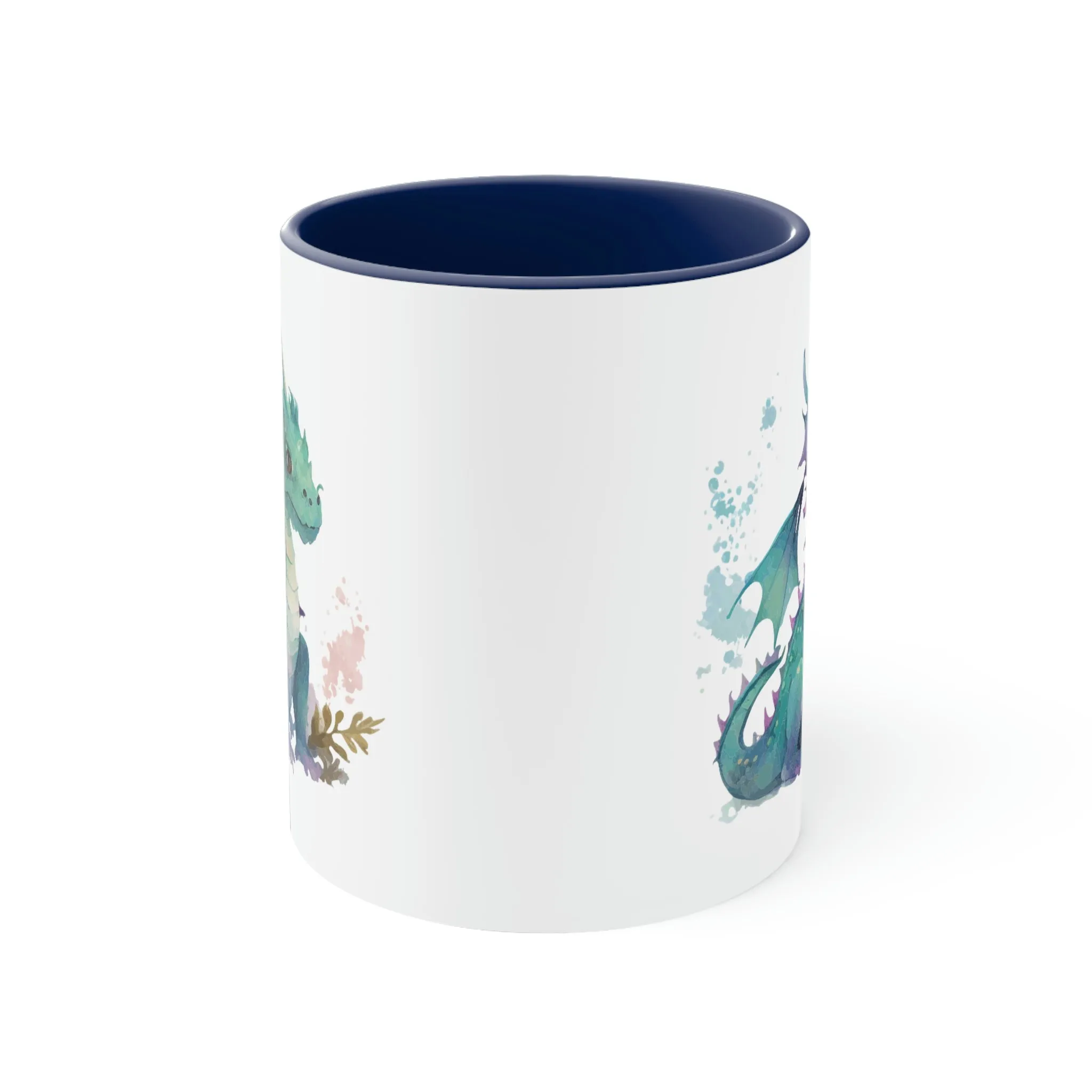 Cute Watercolor Dragon 08 - Accent Coffee Mug, 11oz