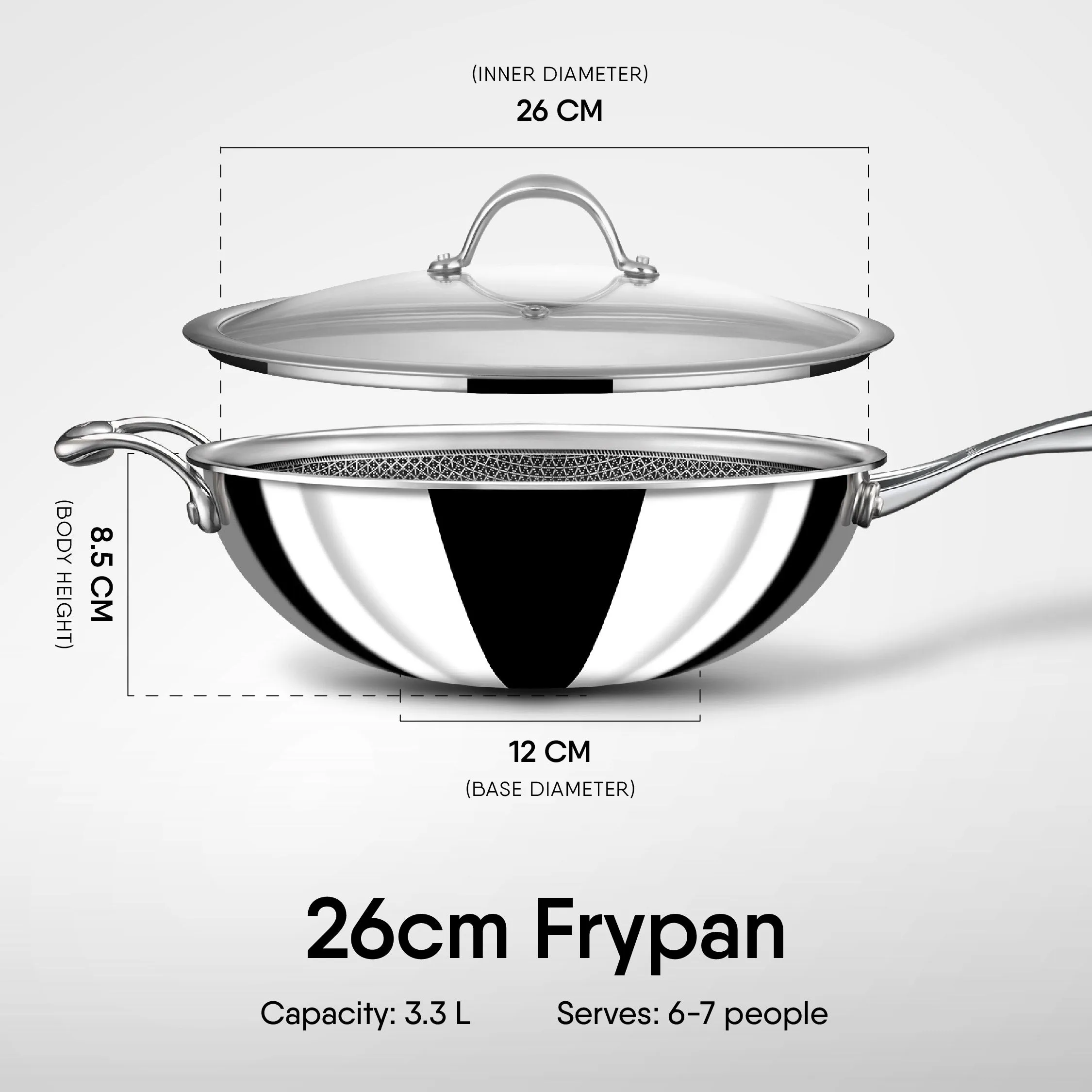 Deep Frypan - Triply Artisan Hybrid Series