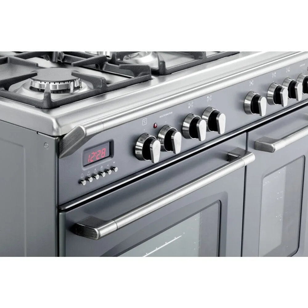 Delonghi DVTR906DFSLA Vintage 90cm Twin Cavity Dual Fuel Range Cooker, Slate [EX DISPALY AS NEW]