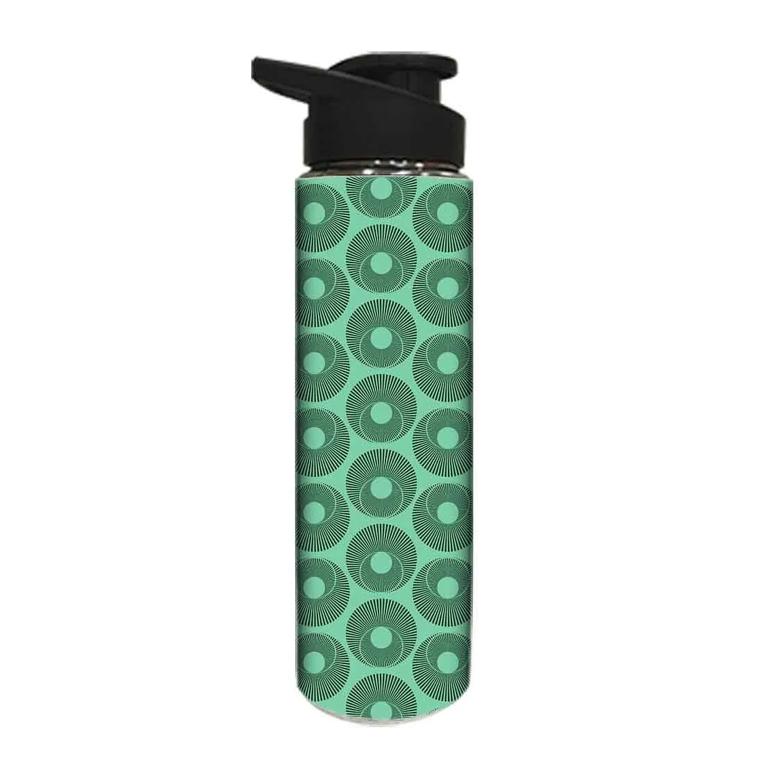 Designer Stainless Steel Sipper Bottle -  Retro Green Art