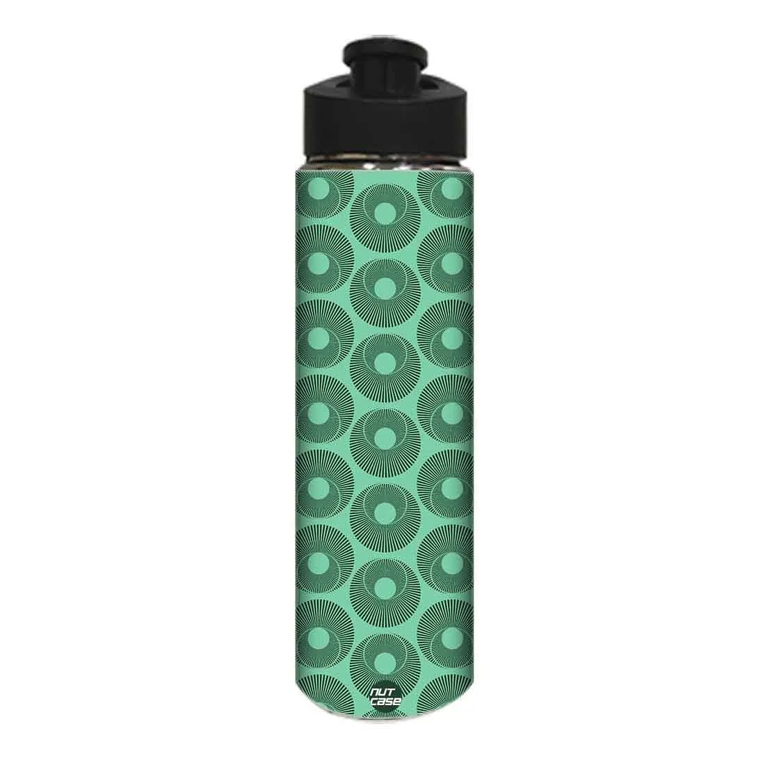 Designer Stainless Steel Sipper Bottle -  Retro Green Art