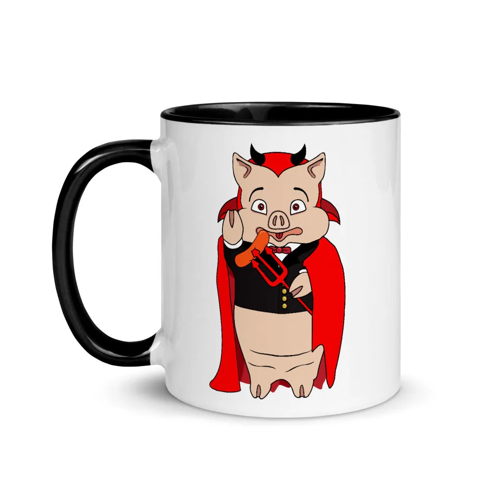 Devil Pig   Neon Sign Mug