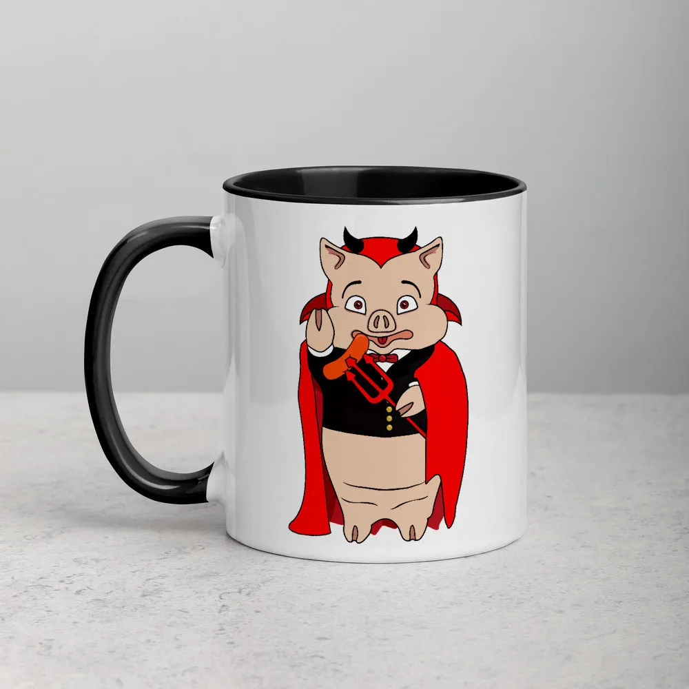 Devil Pig   Neon Sign Mug