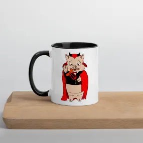 Devil Pig   Neon Sign Mug