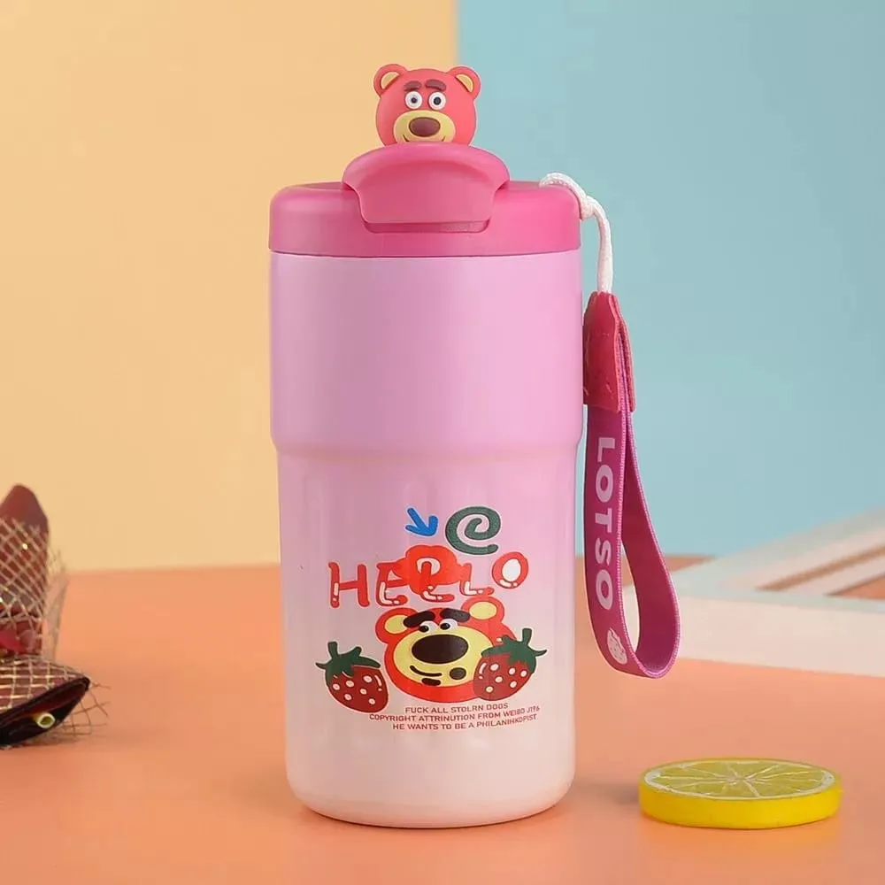 Disney-Themed Kids Mug with Carry Strap - Iconic Character Designs