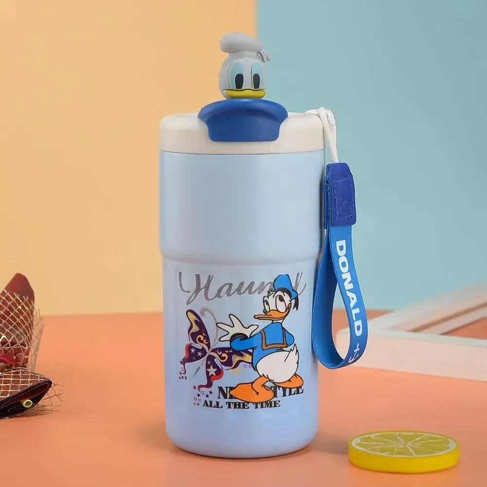 Disney-Themed Kids Mug with Carry Strap - Iconic Character Designs