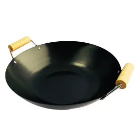 Double Handled Flat Bottom Non Stick Wok 14inch by Hancock