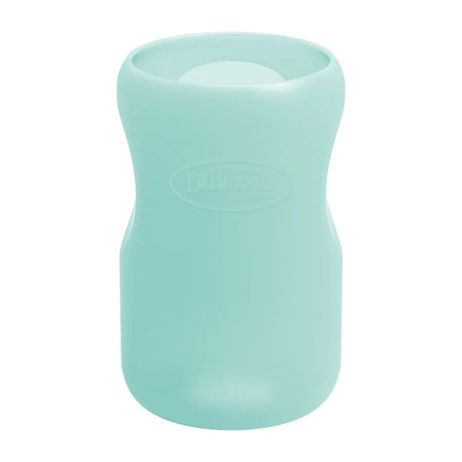 Dr.Brown's Silicone sleeve (protector),for wide neck baby glass feeding bottle - 270ml, Mint green