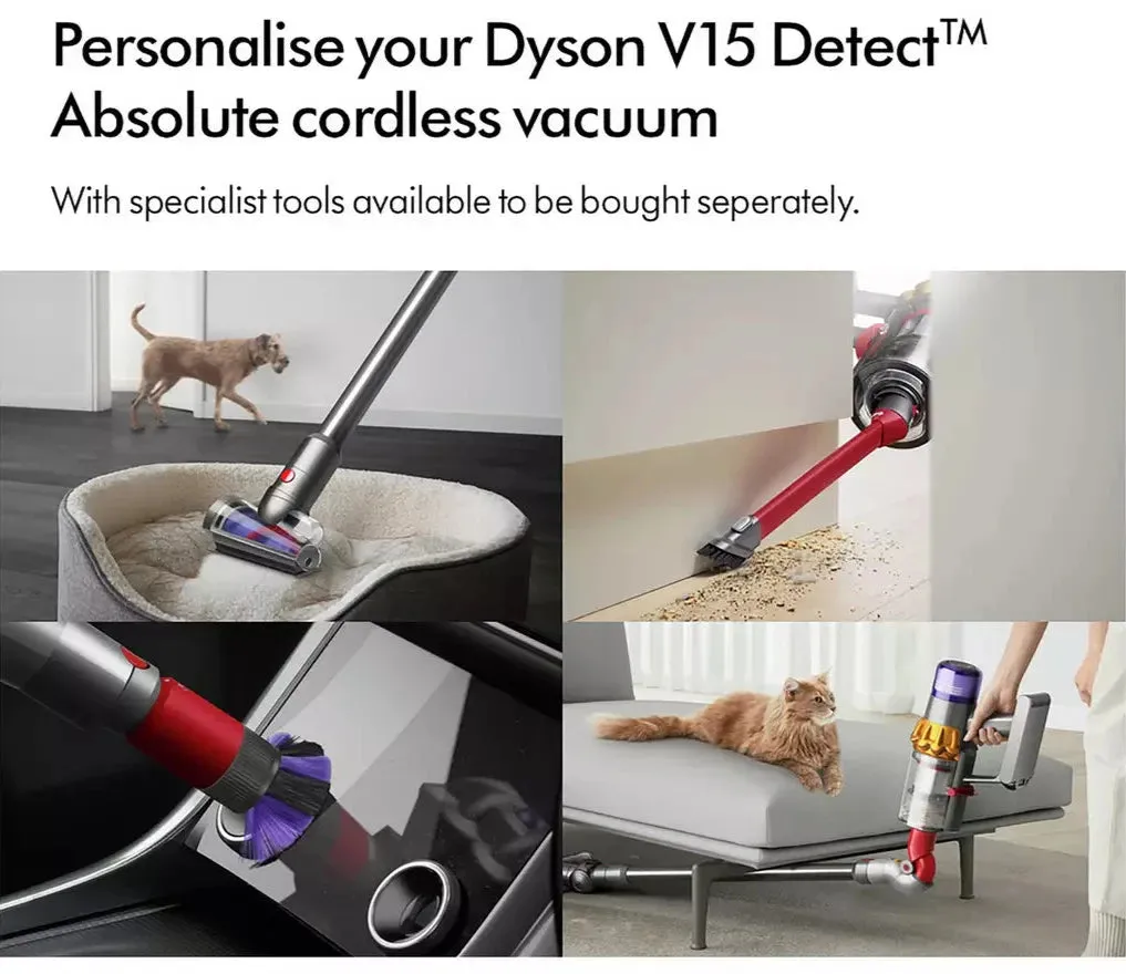 Dyson V15 Detect Absolute Cordless Stick Vacuum Cleaner up to 60 Minutes Run Time Yellow 2024