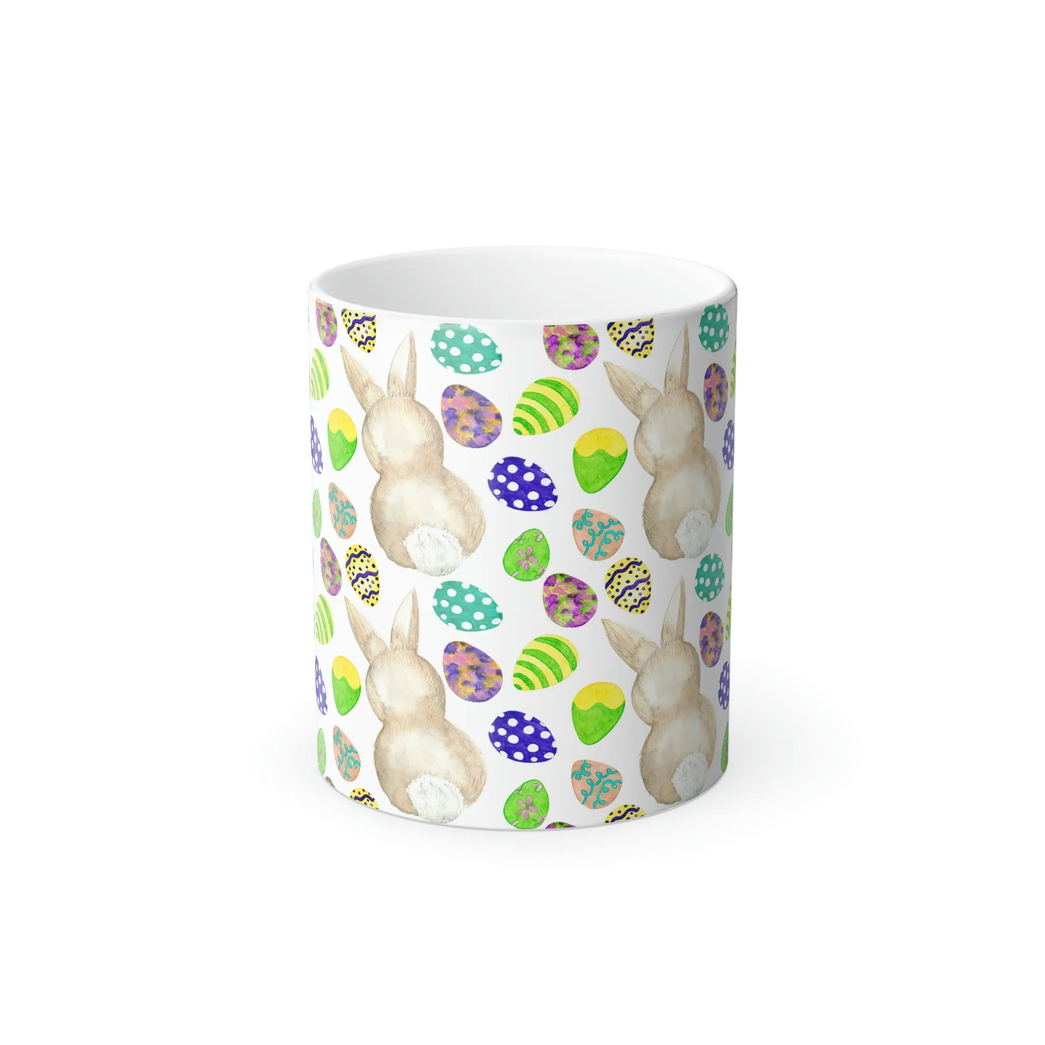 Easter bunny and eggs 11oz Color Morphing Mug