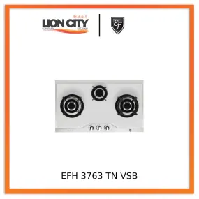 EF EFH 3763 TN VSB 78cm Built in Stainless Steel Gas Hob EFH3763TNVSB