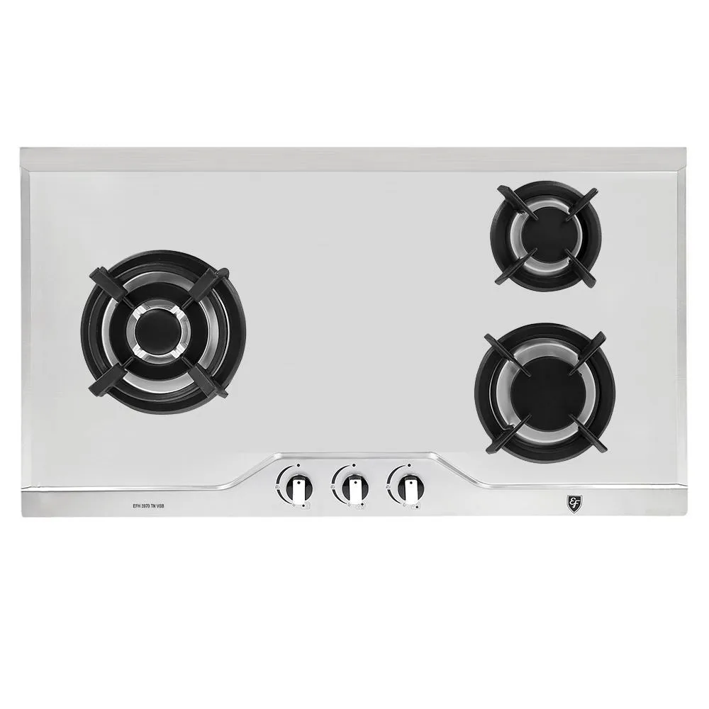 EF EFH 3970 TN VSB 86cm Built in Stainless Steel Gas Hob EFH3970TNVSB