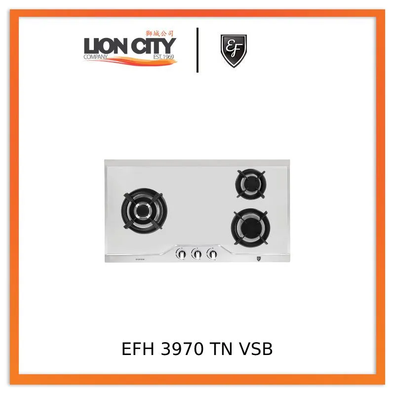 EF EFH 3970 TN VSB 86cm Built in Stainless Steel Gas Hob EFH3970TNVSB