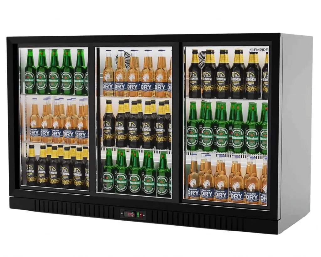 Empire Premium Triple Door 330ltr Bottle Cooler Low Profile Sliding Doors - CL-320SC-EE