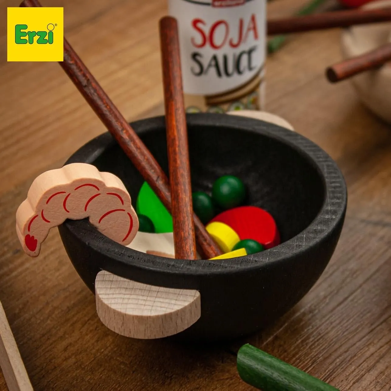 Erzi Wooden Play Food - Wok Party