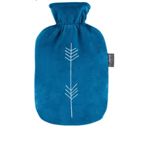 Fashy Hot Water Bottle With Removeable Cover Blue Teal