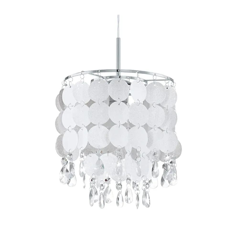 Fedra Pendant Chrome & Crystal