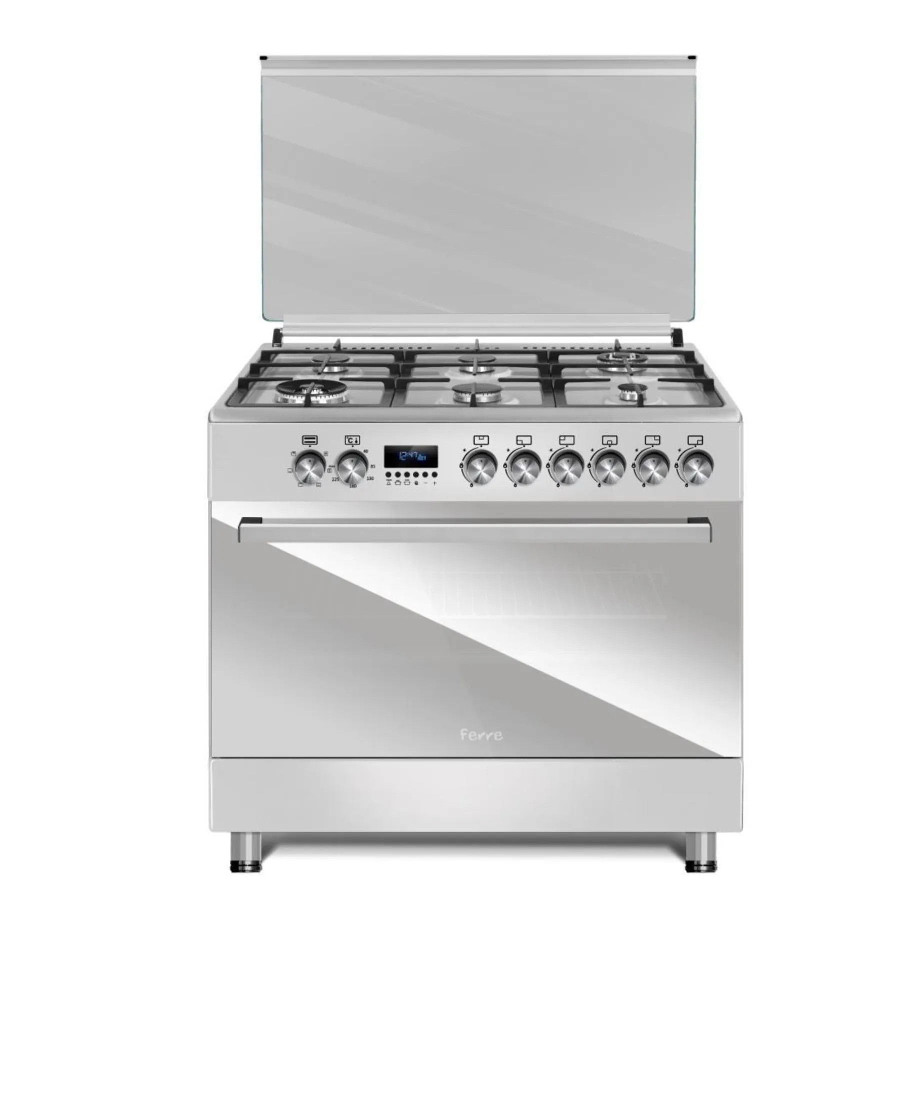 Ferre 90X60 6 Burner - Silver