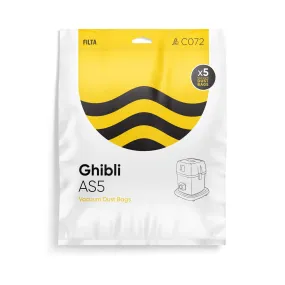 Filta Ghibli AS5 Vacuum Cleaner Bags, 5 Pack