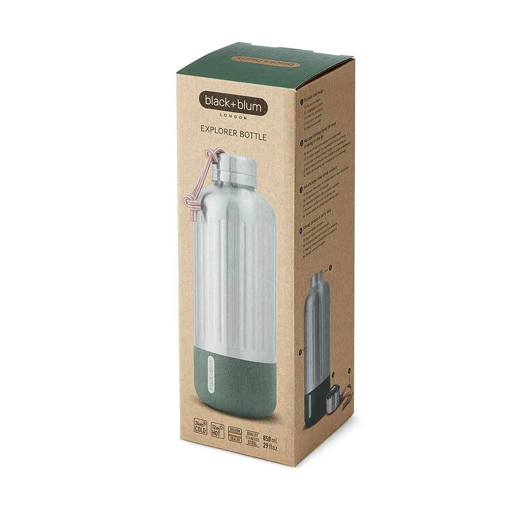 Flask Vacuum Insulated Stainless Steel Large Olive