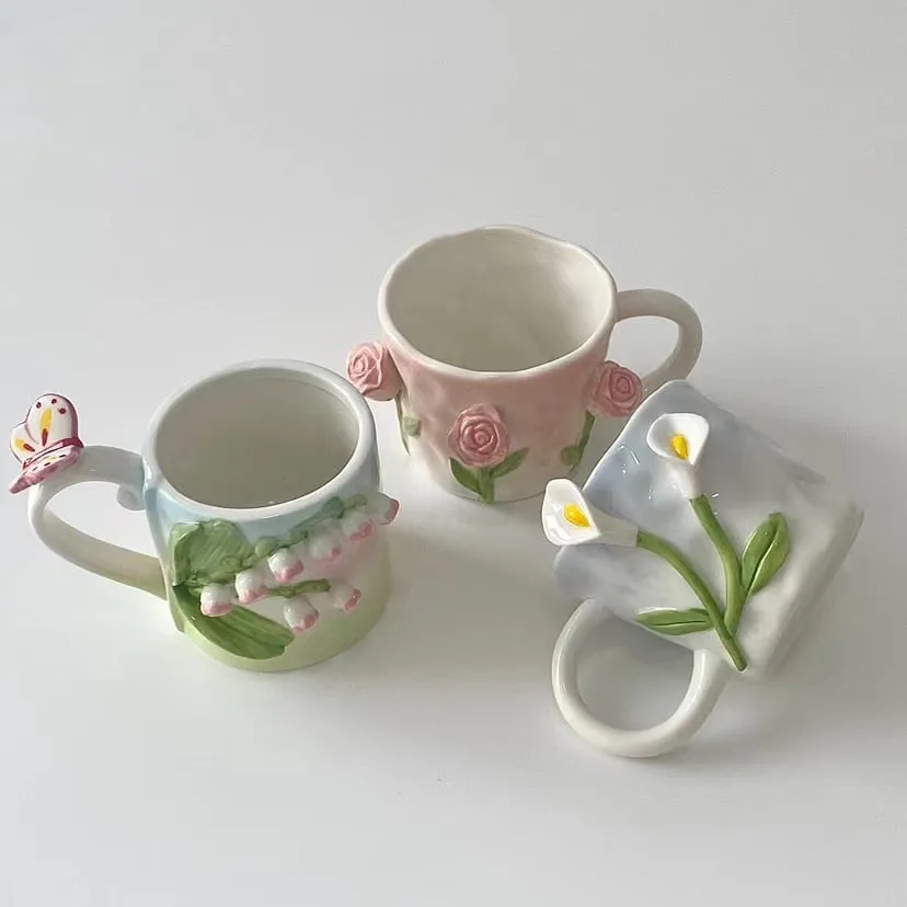 Floral Handpainted Mugs