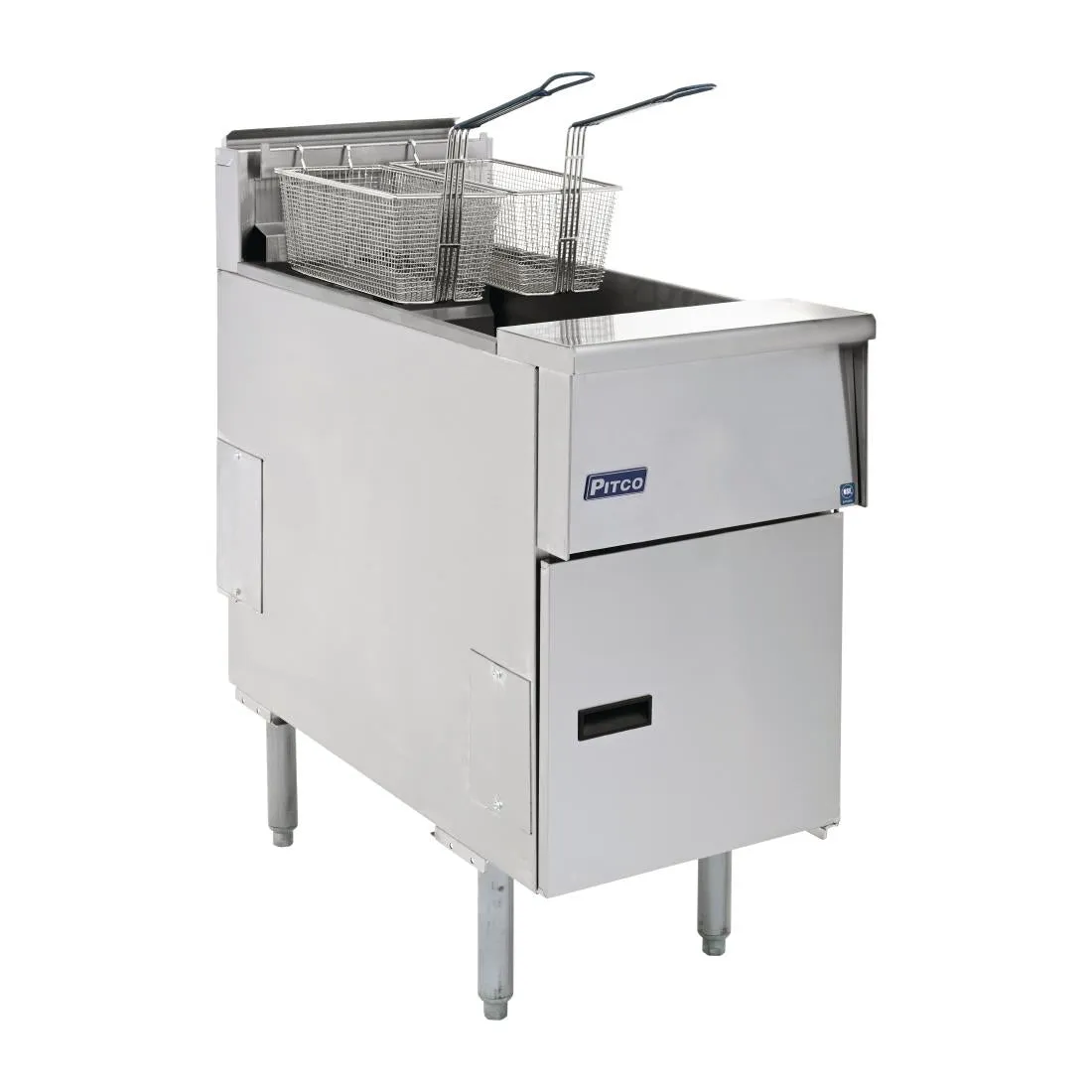 FP876 Pitco Single Tank Twin Basket Fryer SE14S-SSTC