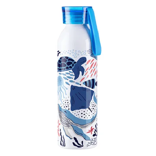 FULL CARTON - 50 x MAVERICK Aluminium Water Bottles - 650ml - BLUE