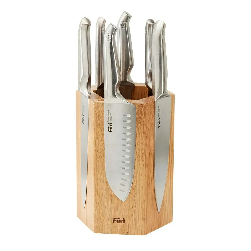 Furi Pro Magnetic Hexagonal Knife Block Set 7 Piece