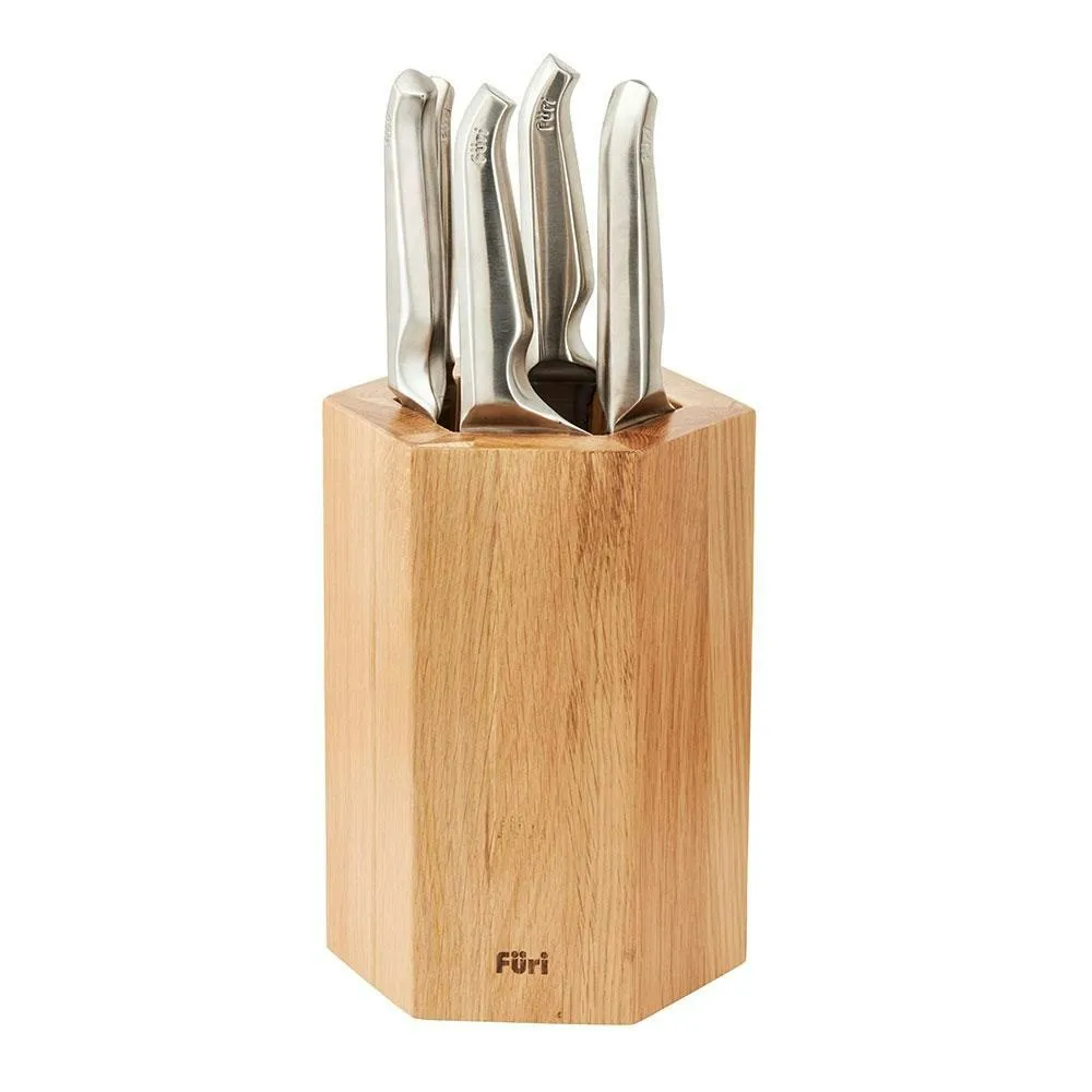 Furi Pro Magnetic Hexagonal Knife Block Set 7 Piece