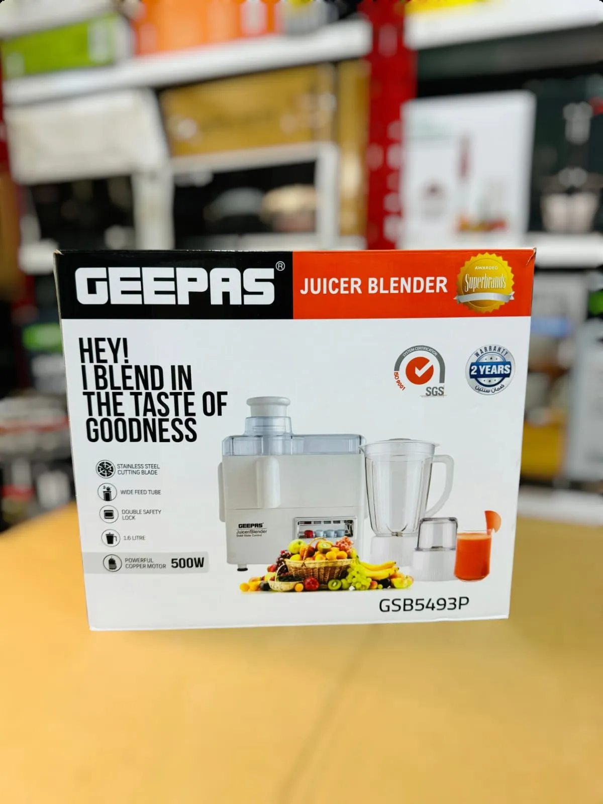 GEEPAS 3 in 1 Juicer Blender Set GSB5493P