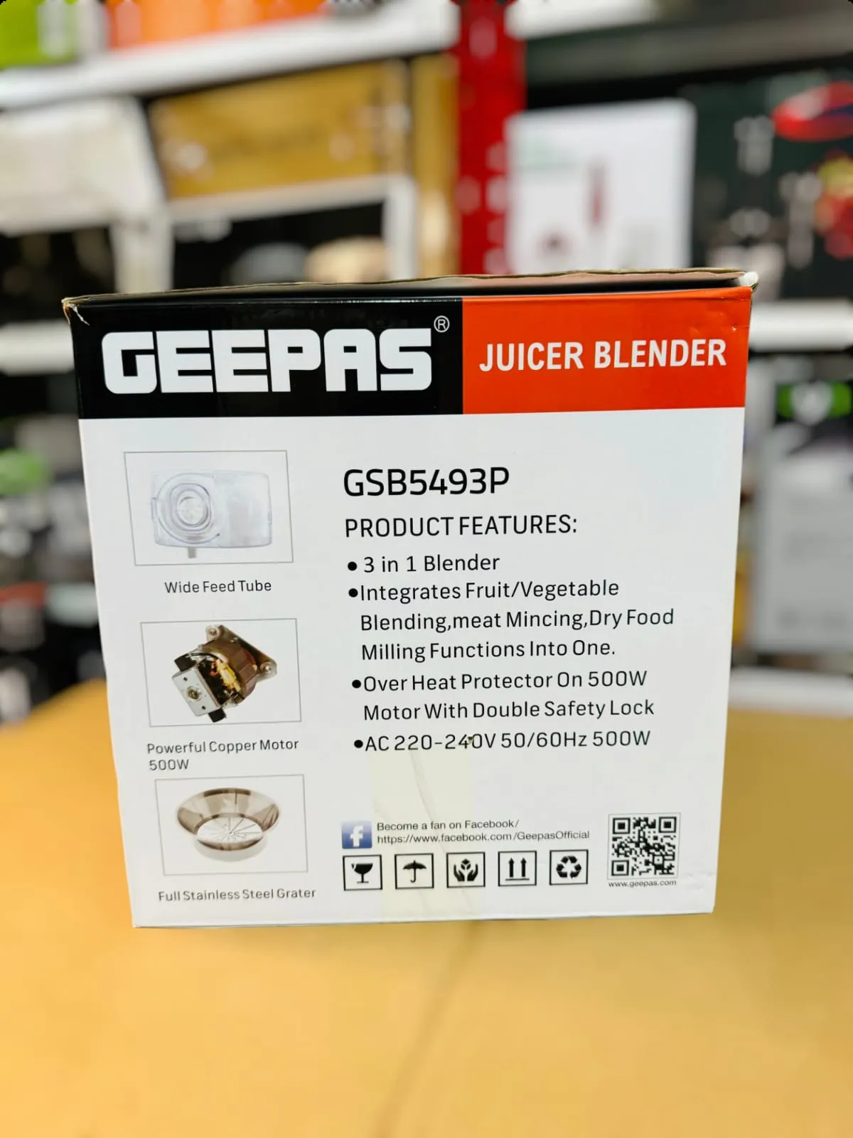 GEEPAS 3 in 1 Juicer Blender Set GSB5493P