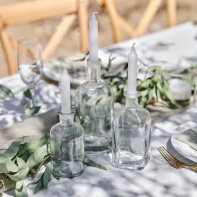 Glass Bottle Candle Holders with Candles