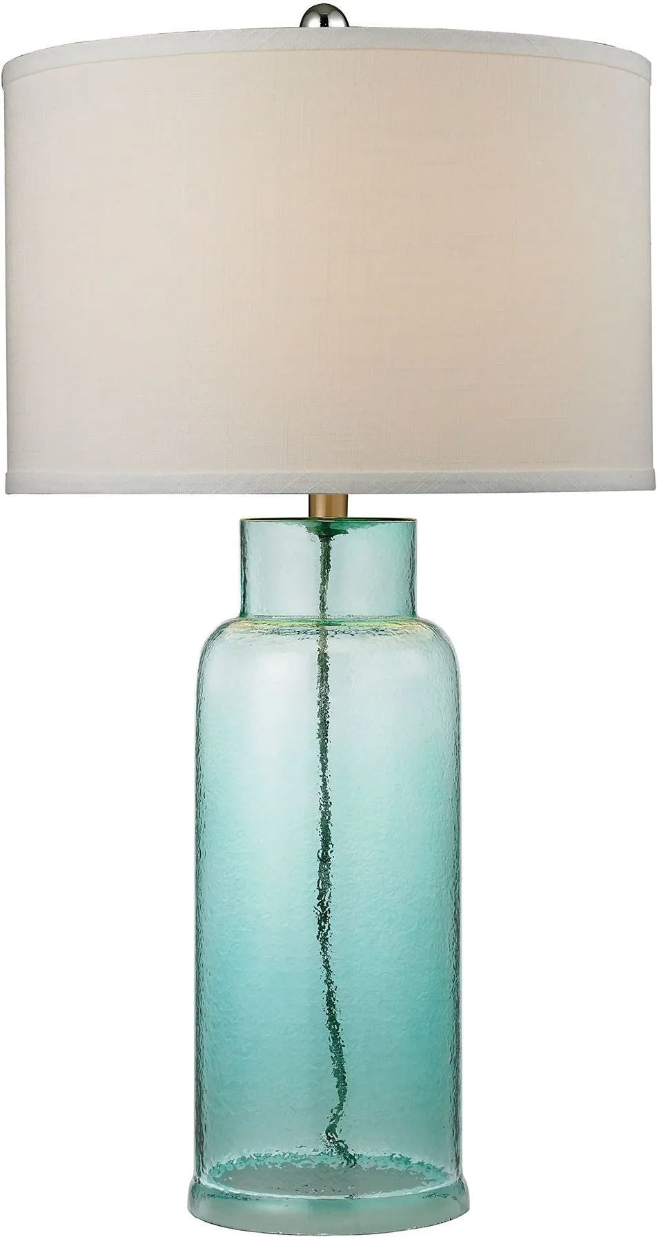 Glass Bottle Table Lamp In Seafoam Green