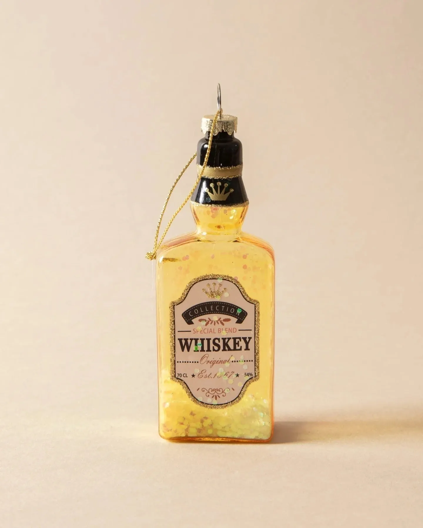 Glass Liquor Bottle Ornament