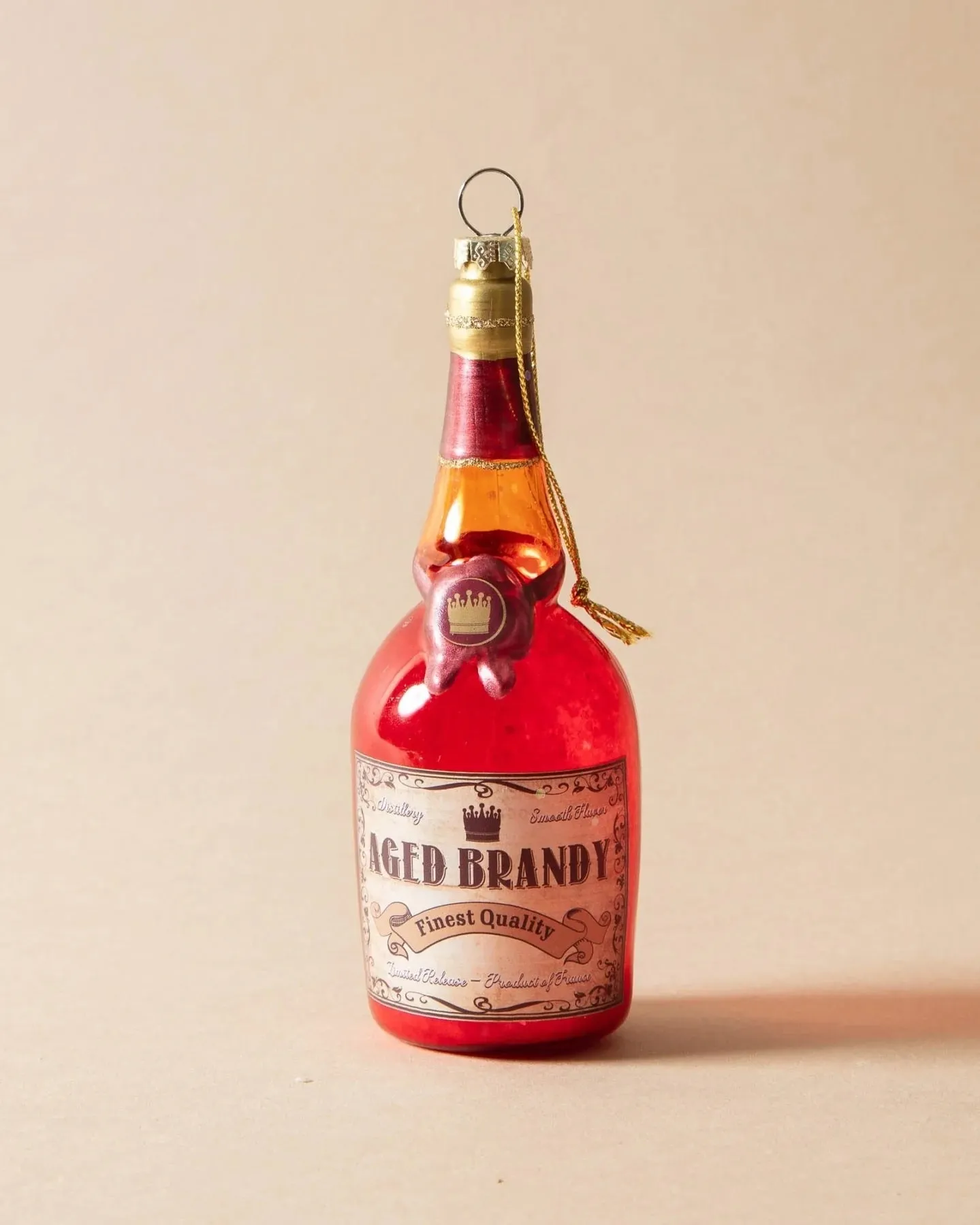 Glass Liquor Bottle Ornament