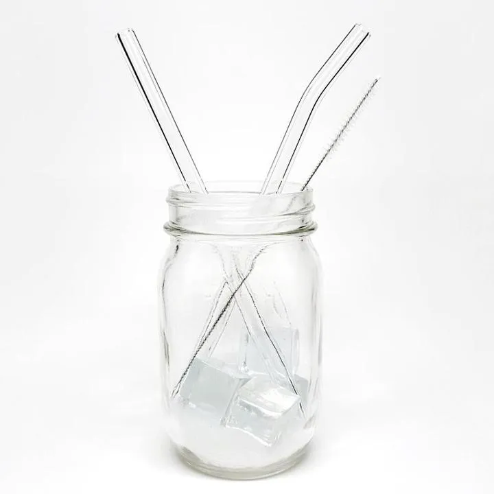 Glass Straws - Single - Straight Standard 8in by DrinkingStraws.Glass