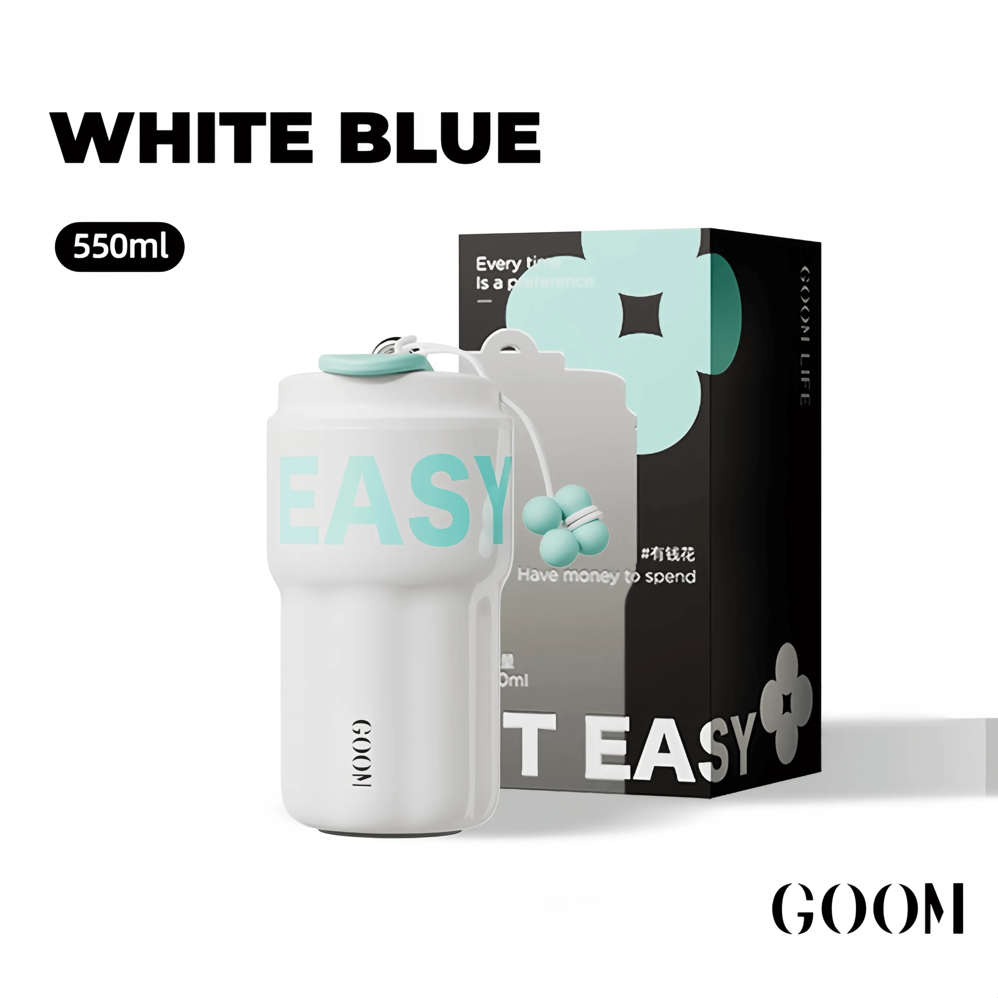 GOOM Thermos Mug 550ml New Drinking Bottle Vacuum Flasks