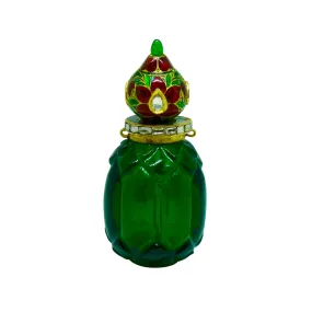 Green Glass Perfume Bottle