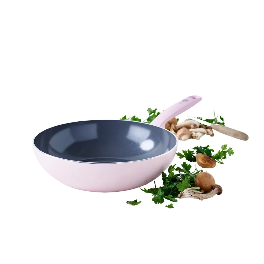 GreenPan Torino 28cm Open Wok, Pink [PFAS FREE]