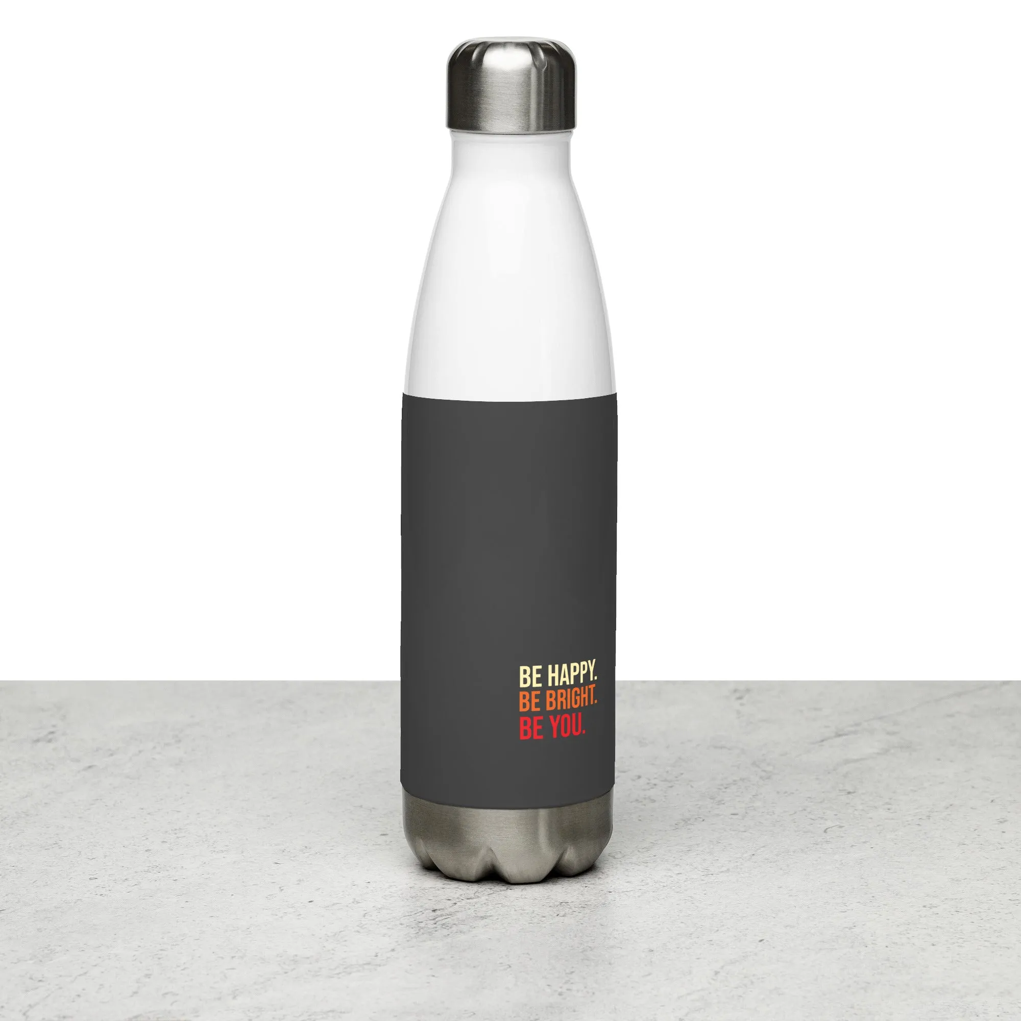 Grey Stainless Steel Water Bottle