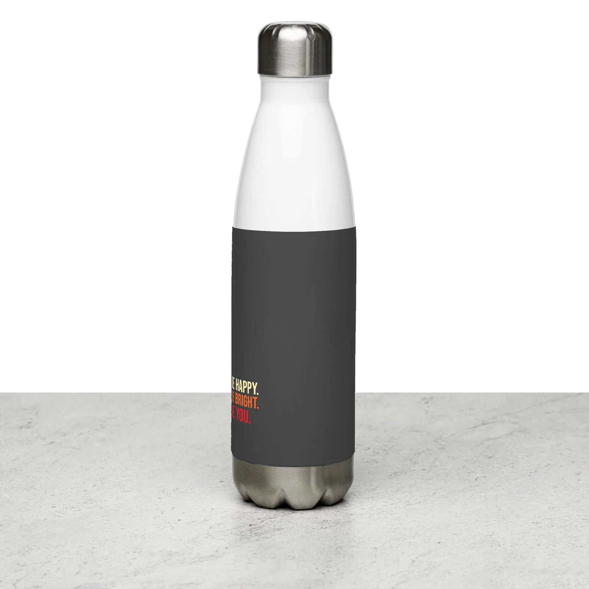 Grey Stainless Steel Water Bottle